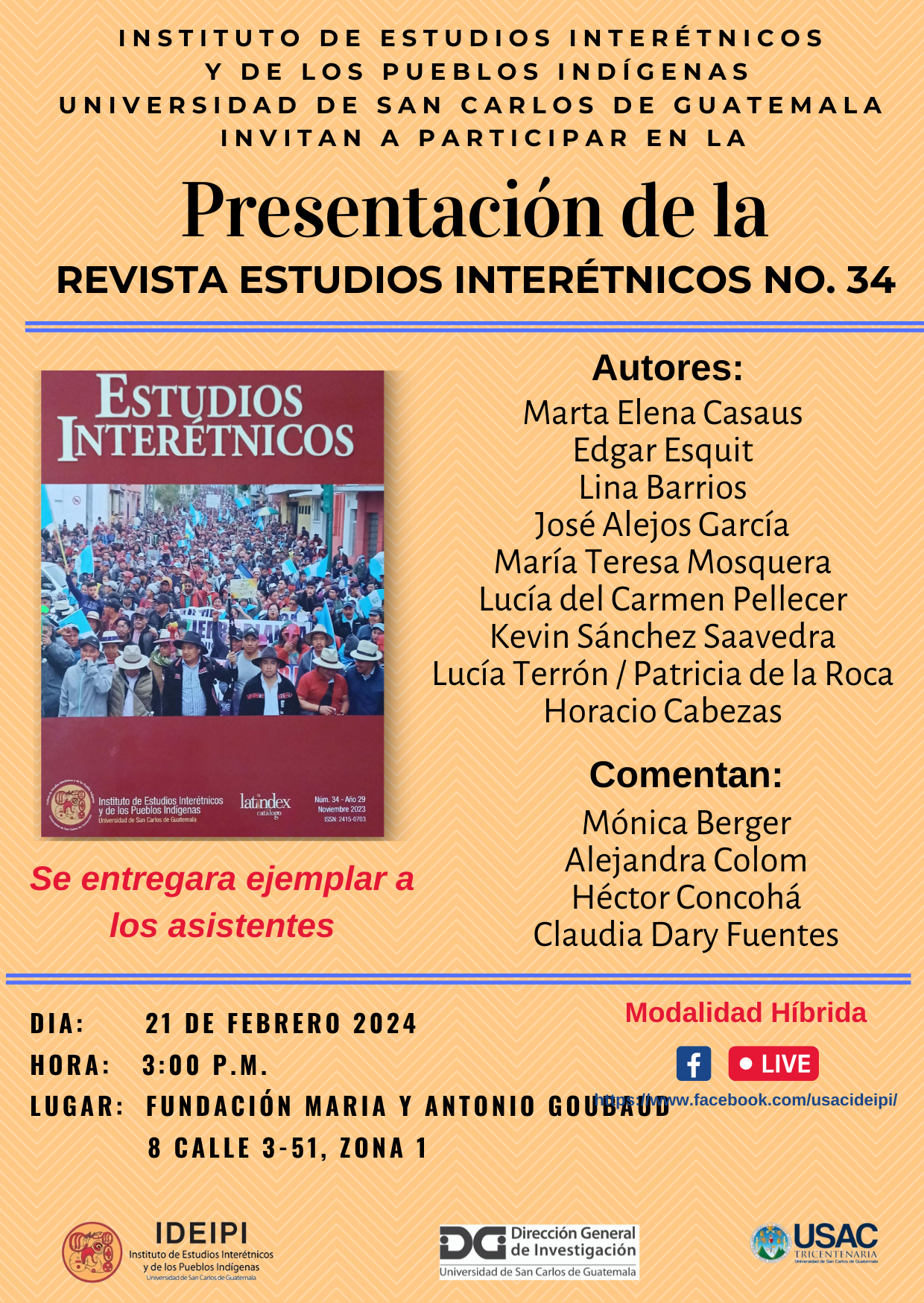 Presentación Revista Estudios Interétnicos No. 34